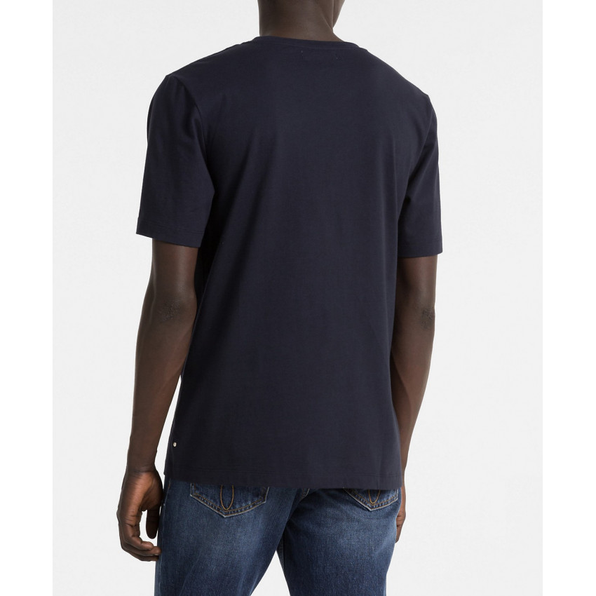 T-shirt homme calvin klein jeans bleu Marine jaune référence J30J307427 402, Cloane Square Vannes 