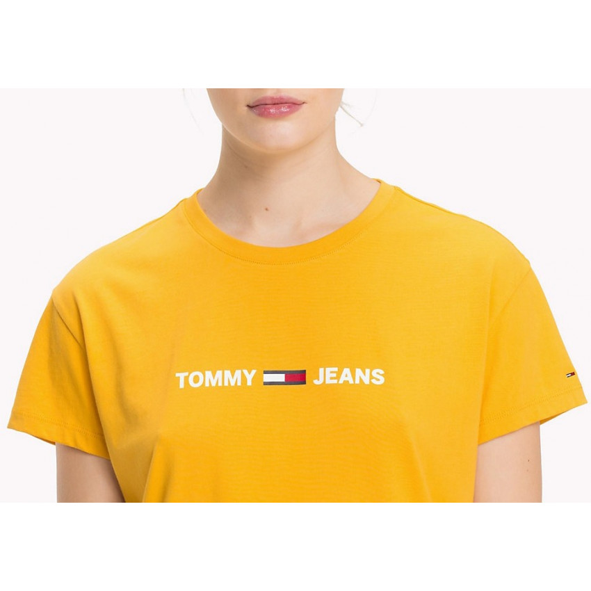 T-shirt Femme Tommy Jeans Jaune référence DW0DW05455 701 chez Cloane à Vannes