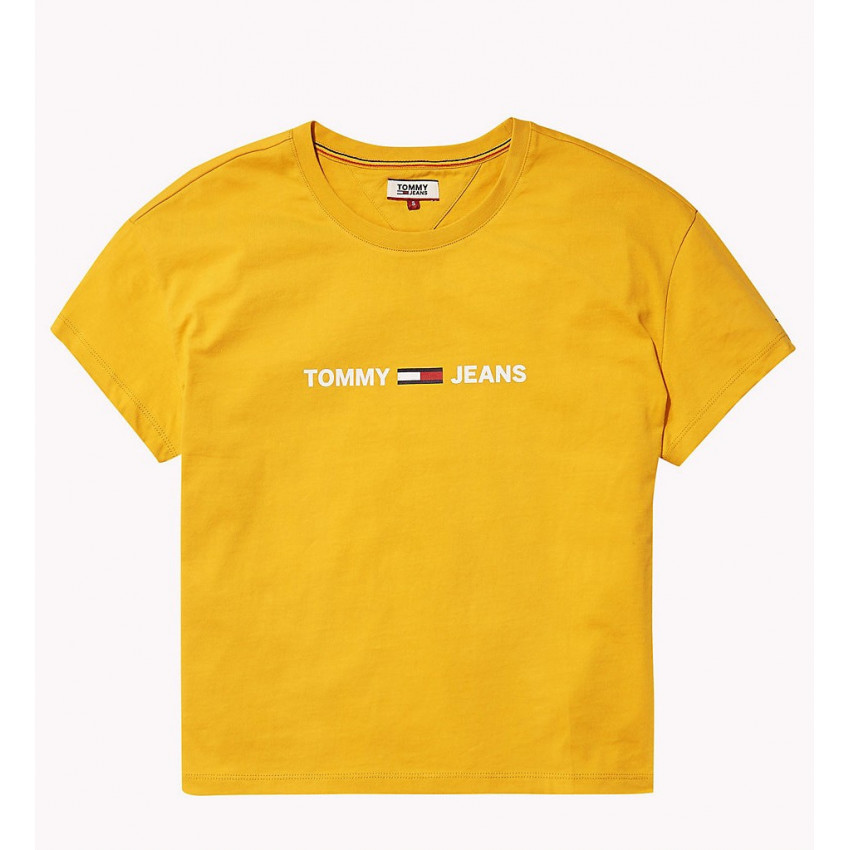 T-shirt Femme Tommy Jeans Jaune référence DW0DW05455 701 chez Cloane à Vannes