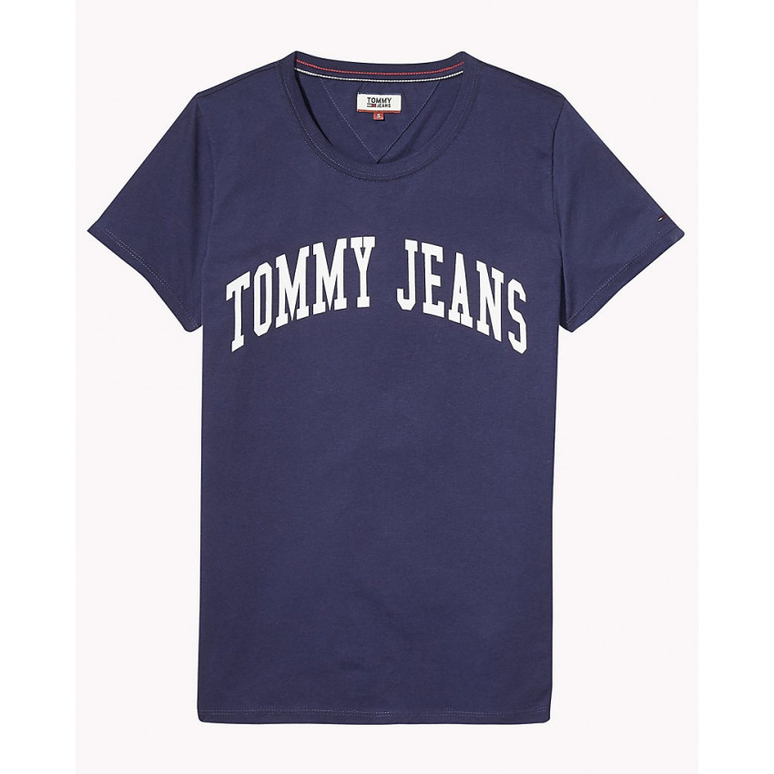 T-shirt Femme Tommy Jeans Bleu Marine référence DW0DW05266 002 chez Cloane, magasins vetements de marques à Vannes
