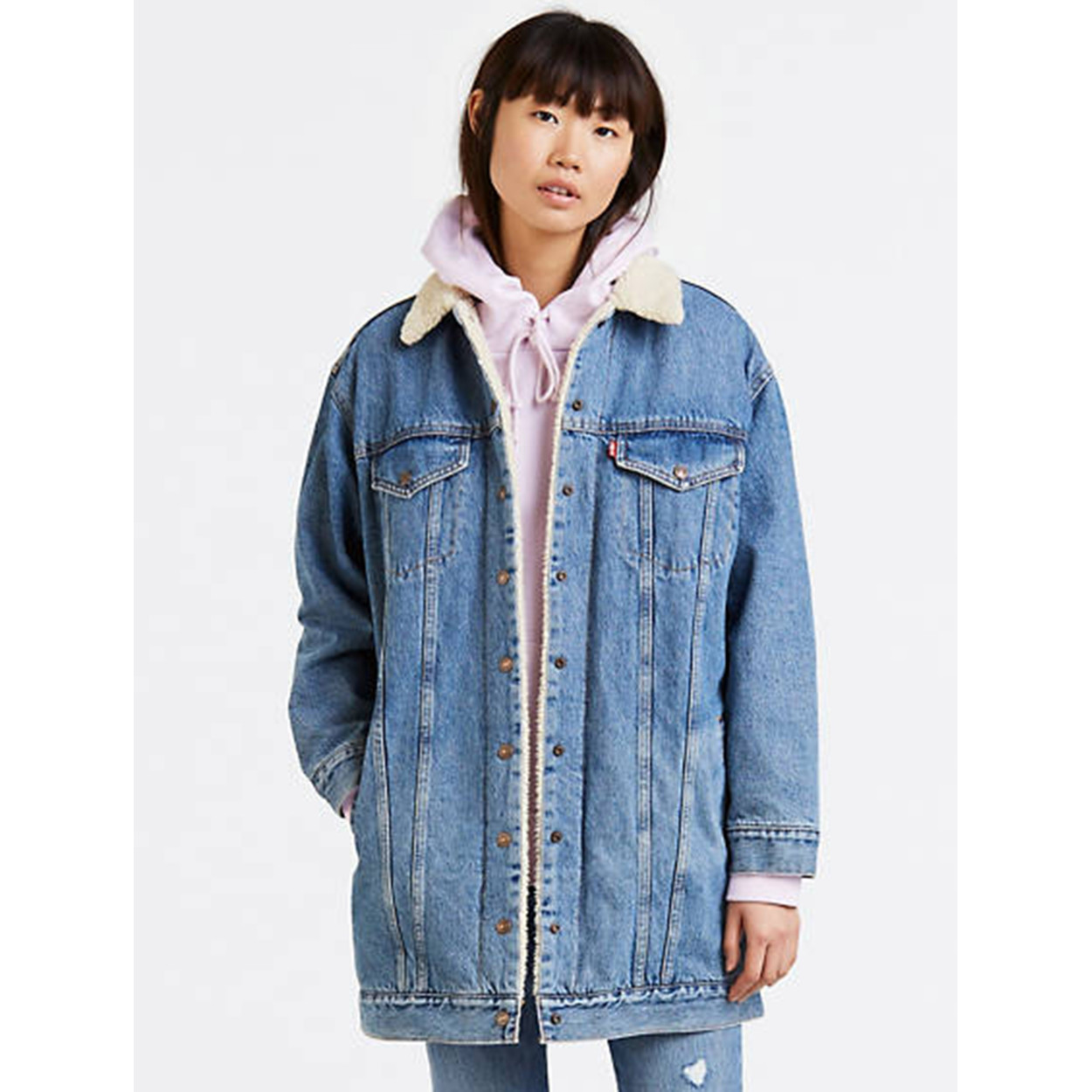 veste en jean longue