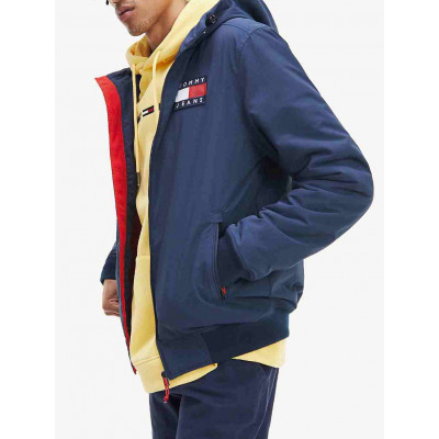 Blouson TOMMY JEANS homme bleu marine a capuche, réf  DM0DM07120 chez Cloane, E-boutique & vetements de marque à Vannes