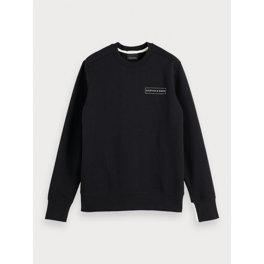 SWEAT Col Rond Noir CLUB NOMADE