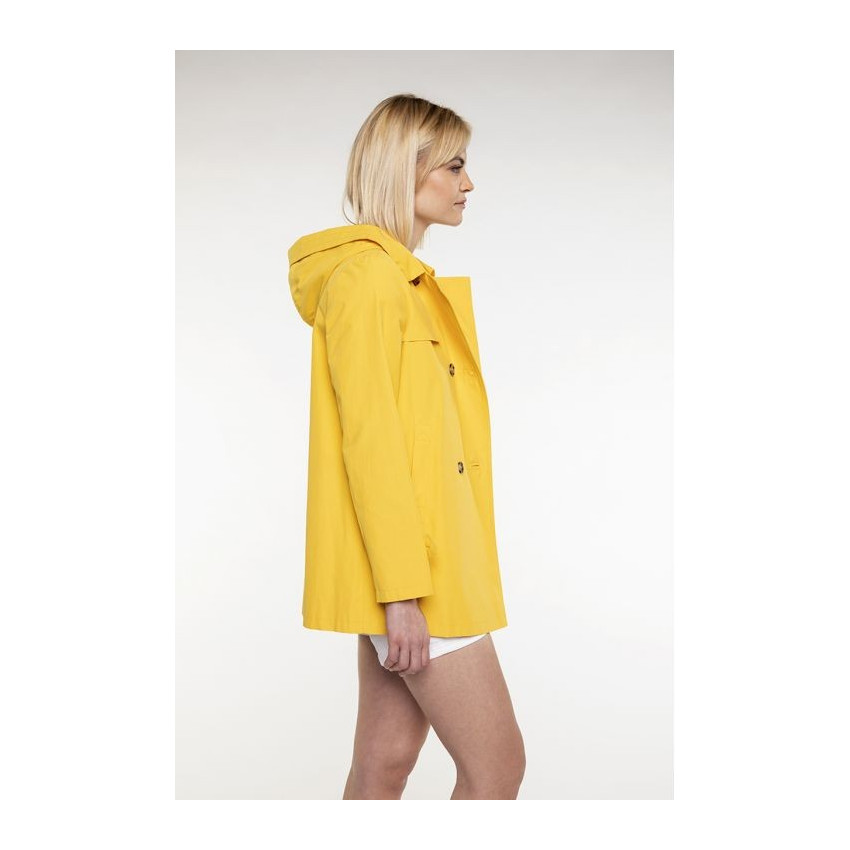Trench & Coat femme, veste imper Oléron coloris Jaune, CLOANE, E-boutique et magasins vetements femme Vannes