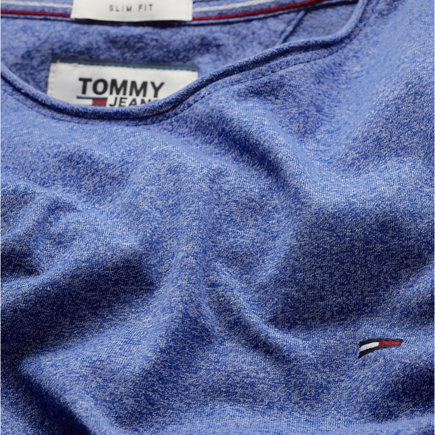 T-shirt Homme TOMMY JEANS essential jaspe Bleu chiné col rond et manches courtes référence DM0DM04792 CZY