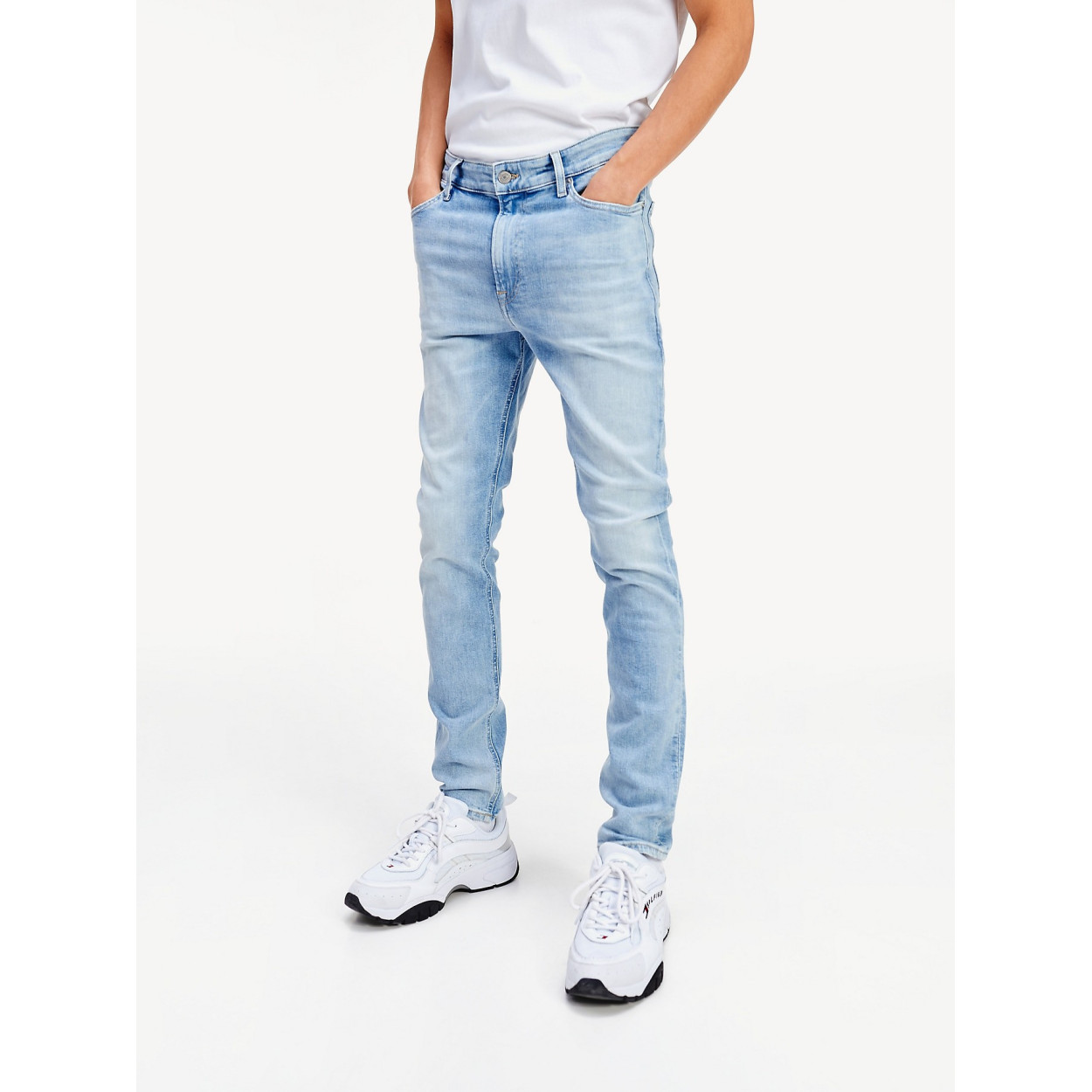 jeans homme gris clair