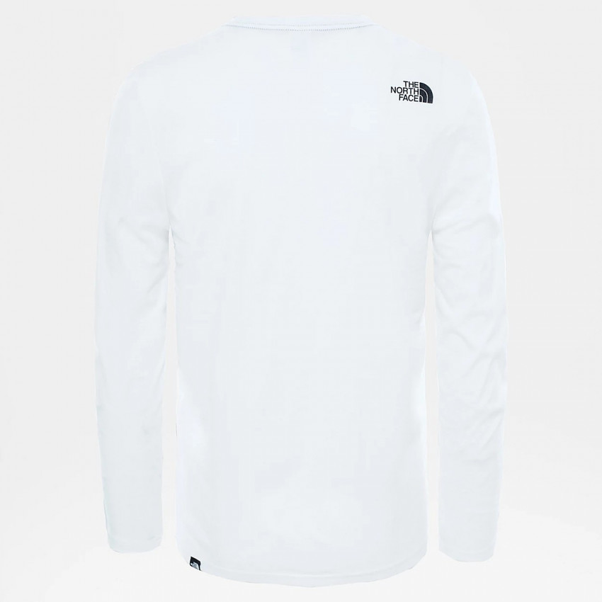 T-shirt homme manches longues blanc The North Face, logo poitrine noir référence NF0A37FT FN4