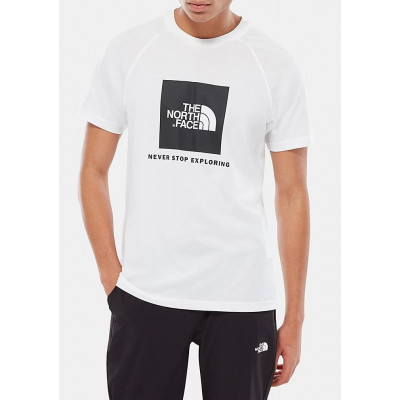 T-shirt The North Face pour Homme logo redbox sur la poitrine, coloris Blanc ou Noir