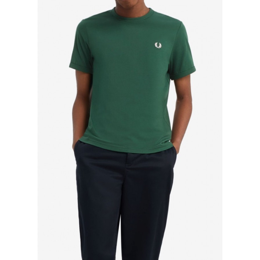 T-shirt Homme col rond FRED PERRY coloris Vert ou Bordeaux rérérence  M3519 656 850