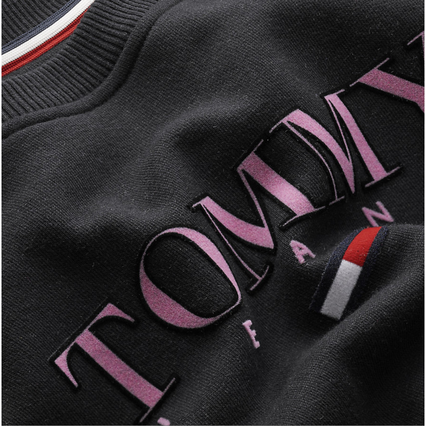 Sweat col rond Tommy Jeans noir pour femme référence DW0DW07543, E-boutique Cloane