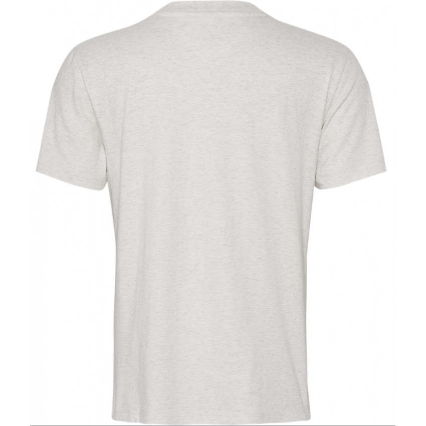 T-shirt femme Tommy Hilfiger gris logo drapeau usa, manches courtes col rond référence DW0DW07164