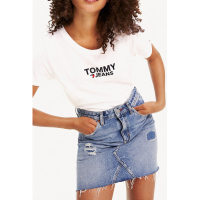 T-shirt femme Tommy Jeans blanc référence DW0DW07526  
