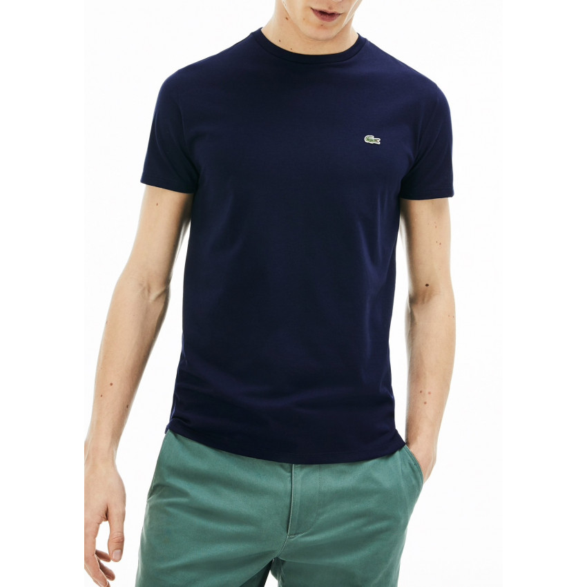 T-shirt Lacoste basic pour Homme, col rond, Bleu Marine, Noir, Blanc, référence TH6709, Cloane à Vannes