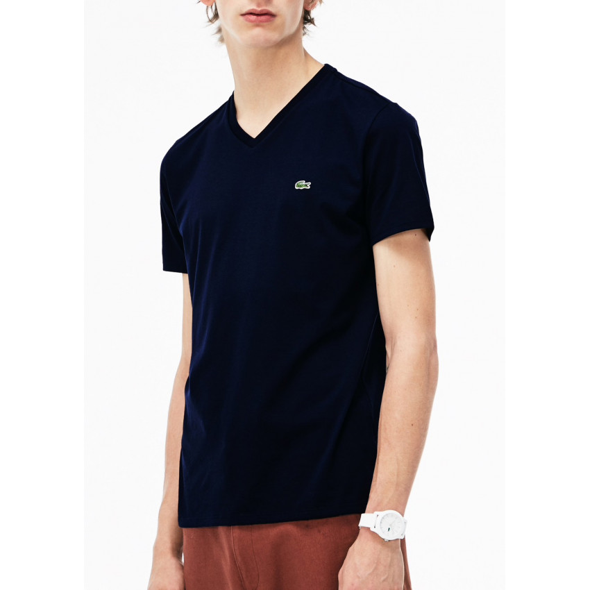 T-shirt Lacoste basic col v pour Homme, référence TH6710, CLOANE à Vannes