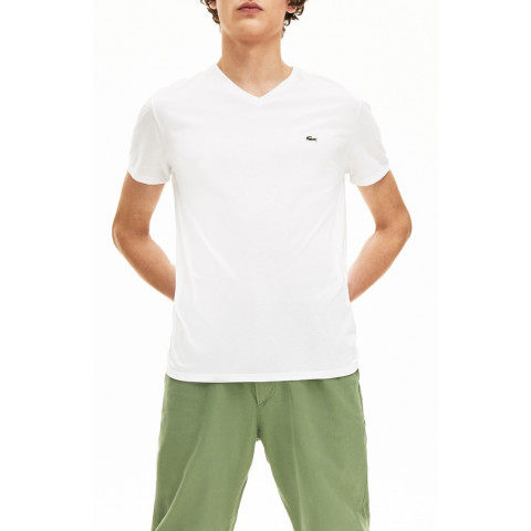 T-shirt Lacoste basic col v pour Homme, référence TH6710, CLOANE à Vannes