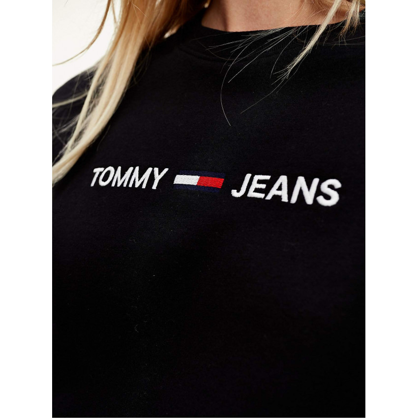 T-shirt femme Tommy Jeans bleu marine modern linear, magasins cloane à Vannes