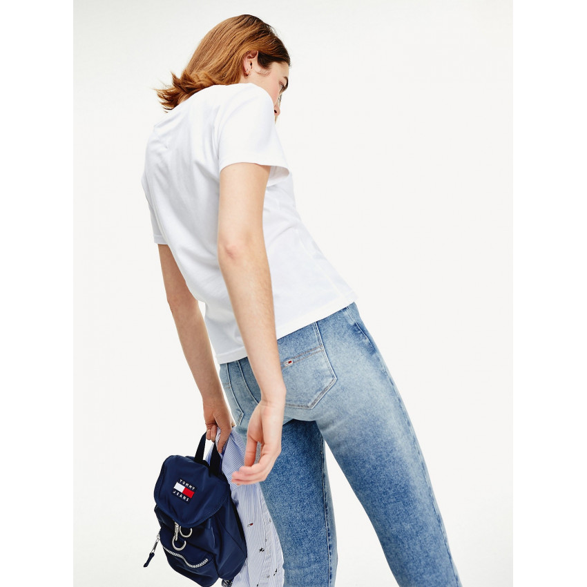 T-shirt Femme Tommy Jeans Americana Logo Blanc, E-shop Cloane, magasins de marques à Vannes