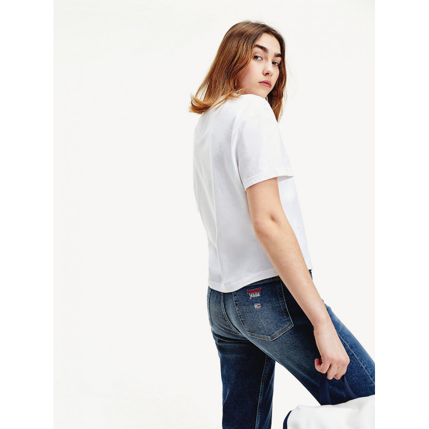 T-shirt Femme Tommy Hilfiger Star Americana Blanc, e-shop Cloane, magasins de vetements à Vannes