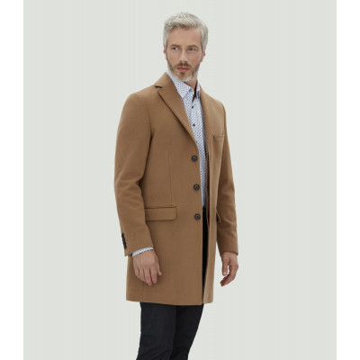 Manteau Homme IZAC Caban Camel, MTH20YCARE, e-shop Cloane, magasins à Vannes