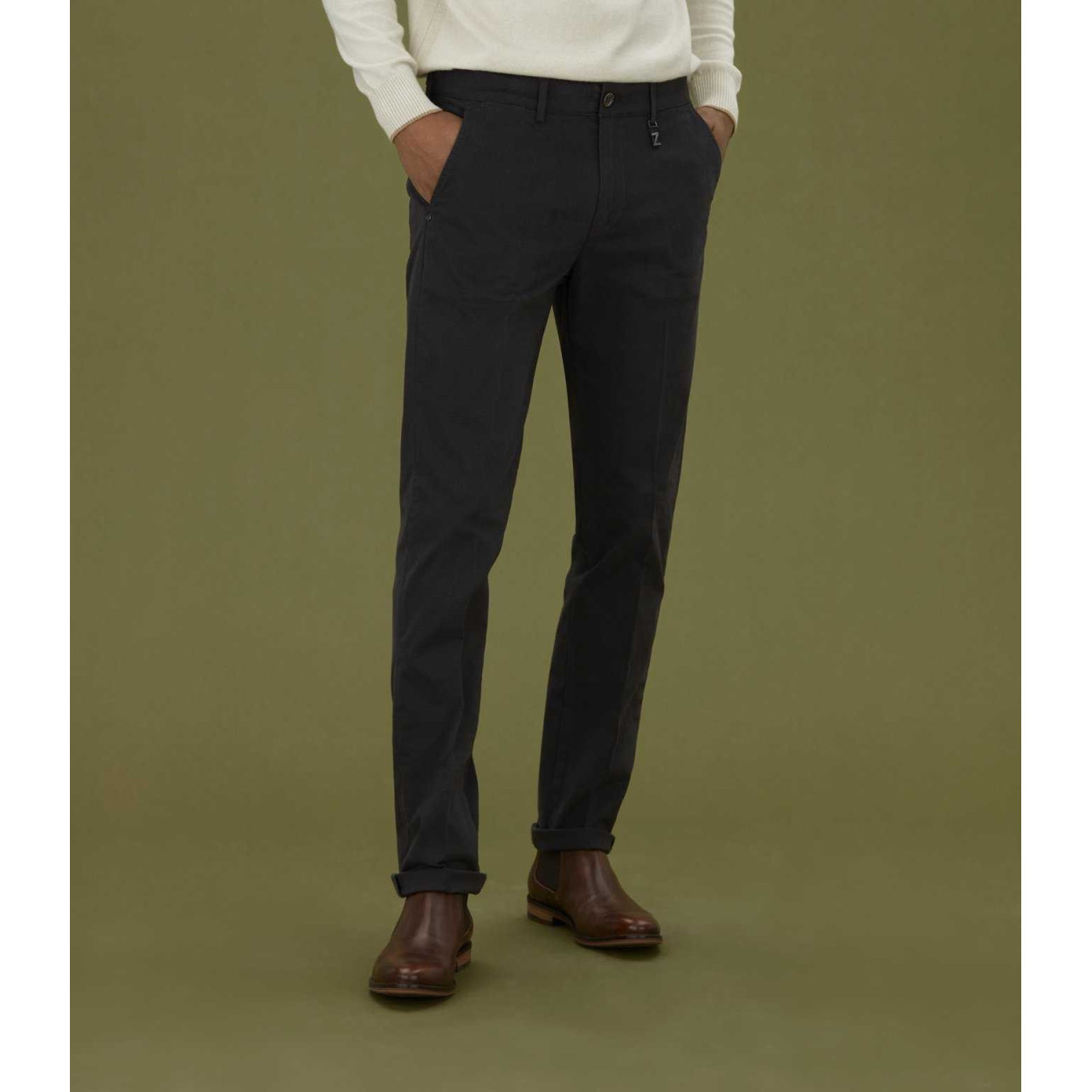 Pantalon Homme Izac Cristal Beige ou Noir, e-shop Cloane, disponible en magasins à Vannes