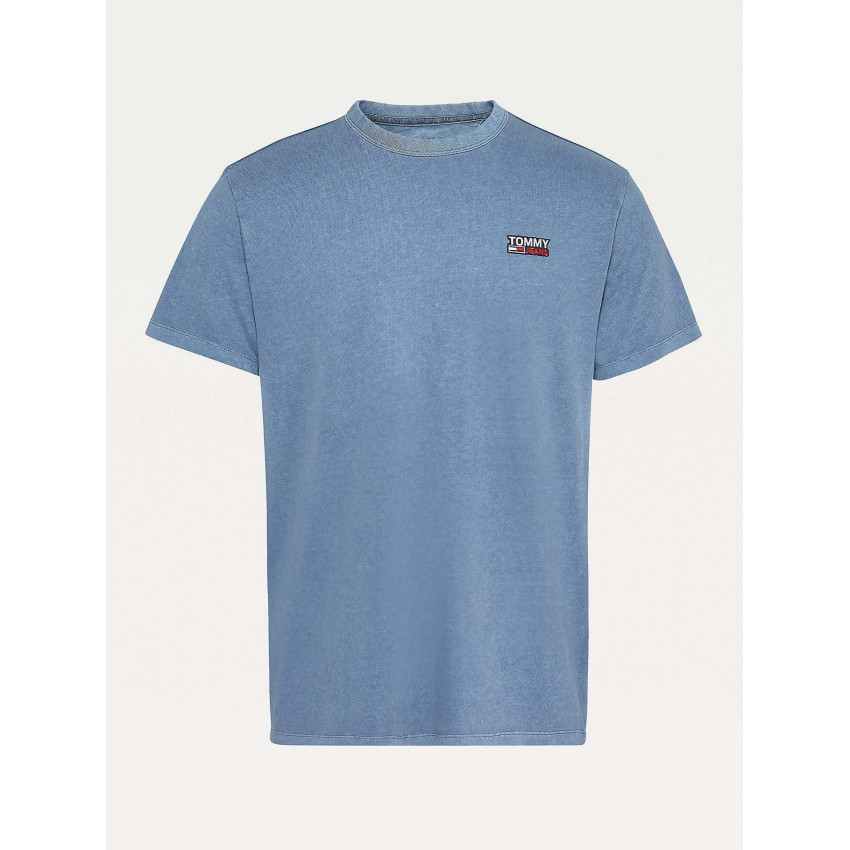T-shirt Homme TOMMY JEANS Washed Logo Bleu DM0DM08450 C0Z