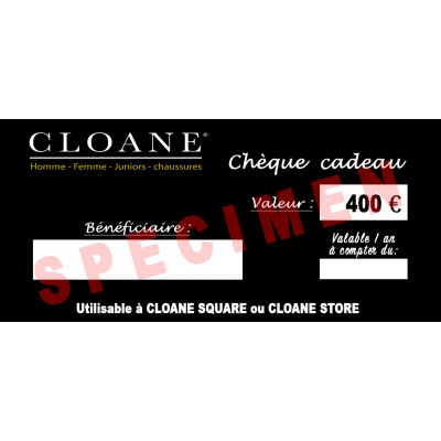 Cheque cadeau Magasin Cloane Vannes