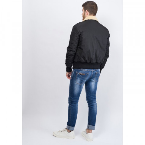 Blouson Homme BOMBERS Versmold Noir/Bleu/Kaki, e-shop CLOANE, magasins de vêtements à Vannes