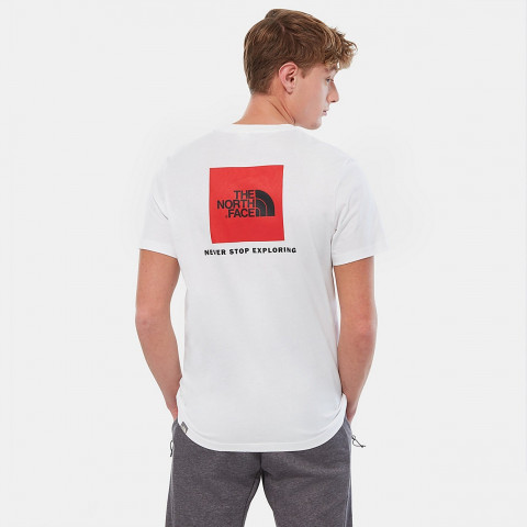 T-shirt Homme THE NORTH FACE blanc ou noir logo rouge (redbox) dans le dos, E-shop CLOANE