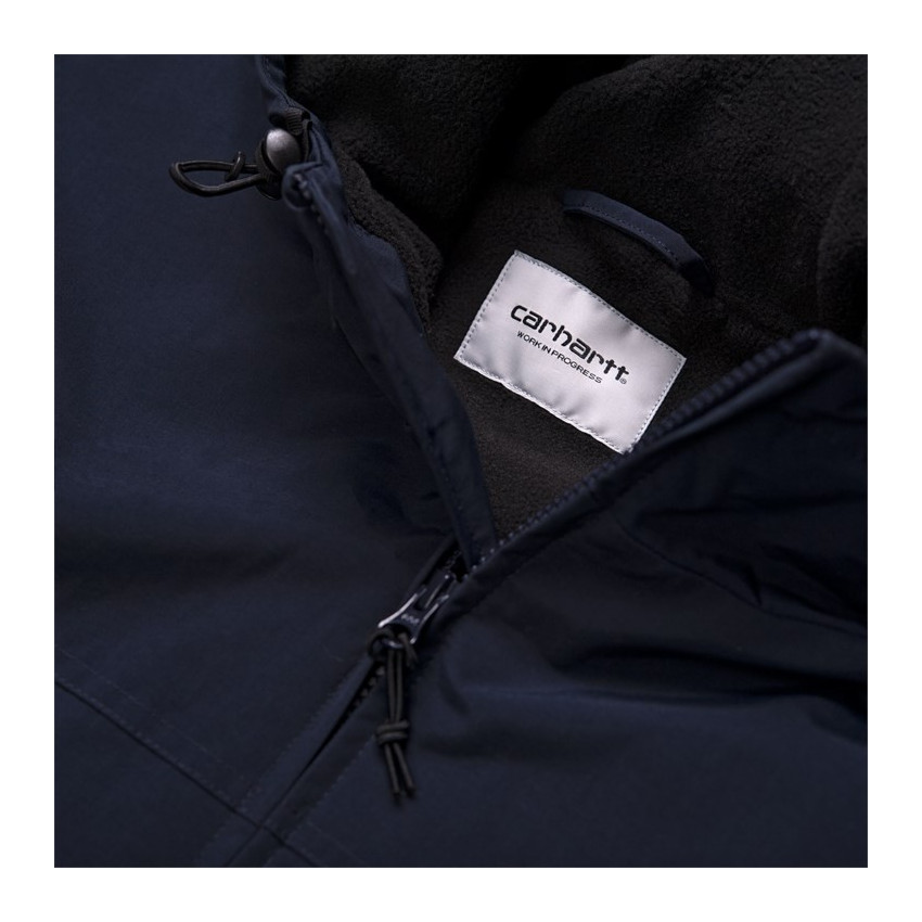 Blouson sail jacket CARHARTT-WIP bleu marine ou kaki à capuche