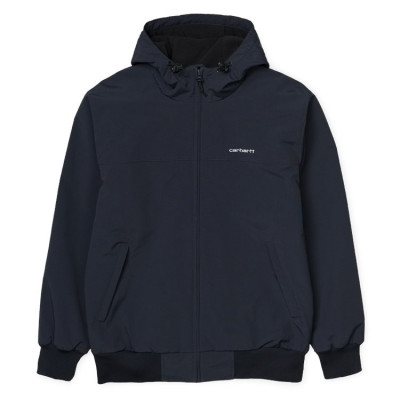 Blouson sail jacket CARHARTT-WIP bleu marine ou kaki à capuche
